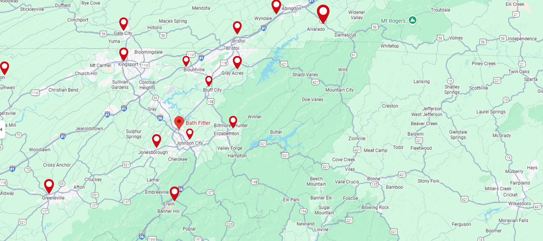 Johnson City and Memphis